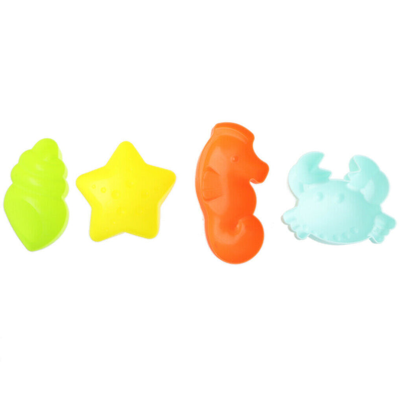 7 Pieces Kids Beach Sand Toys Set Sandbox Toys with Round Bucket Sand Rake B