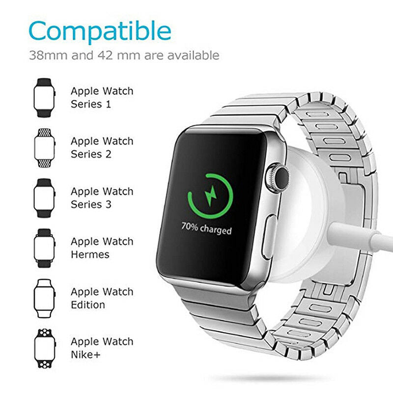 Magnetic Watch Wireless Charger Charging USB Cable Dock For iWatch Series2/3/ LJ
