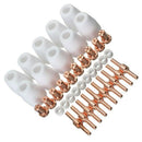 40Pcs Air Plasma Cutter Consumables Extend Fit for Pt-31 Lg-40 Torch Cut-40 H1I7