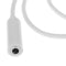 White 1M 3.5mm Male to Female Jack Stereo Audio Headphone Extension Cable JR