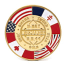 Golden Normandie Arromanches Commemorative Challenge Coin Collection Souvenir^