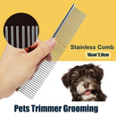Pet Dog Cat Stainless Steel Double Row Teeth Grooming Hair Comb Brush Fur Rake//
