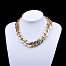 Fashion Retro Gothic Punk Golden Chunky Link Chain Short Necklace