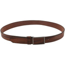 Men's Leather Belt Metal Buckle Automatic Clasp 39-43 inch coffee C1H9