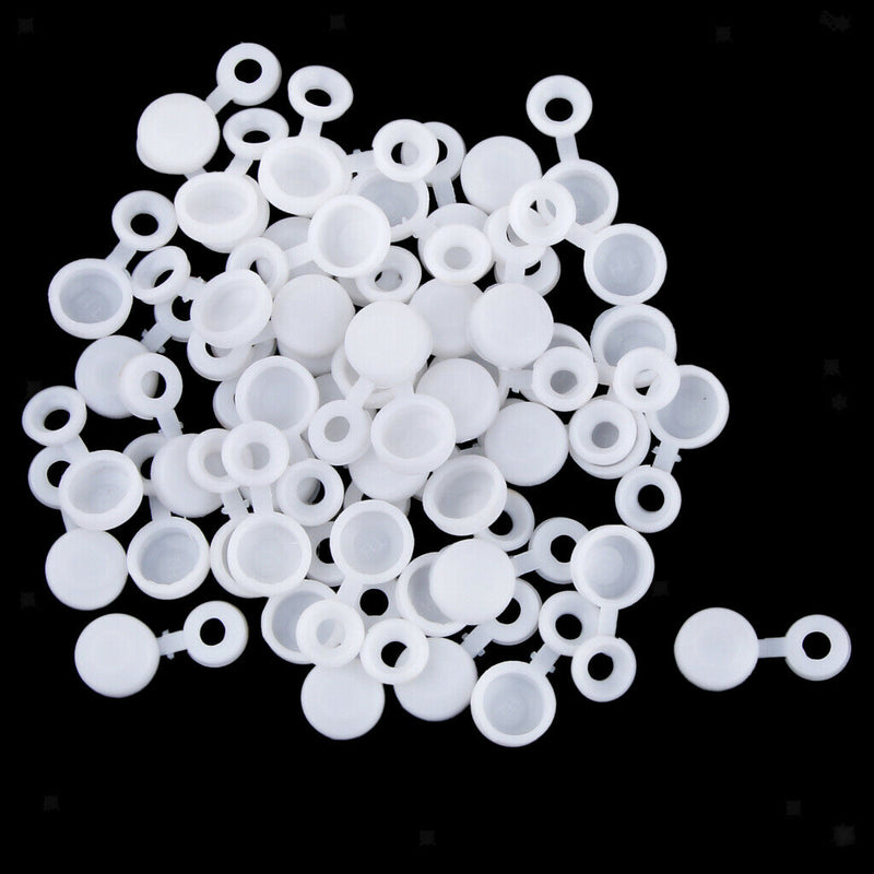 50 Pcs Screw Cover for 6g/8g Screws (3mm-5mm Shank Diameter), White