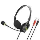 Stereo Headset On-Ear Wired Headphones w/ Noise Canceling Mic for Phone PC