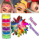 New Cosmetic Eyeshadow Pigment Neon Powder Nail Powder Matte Eyeshadow 6Pcs/Set