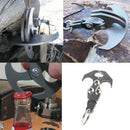 Folding Gravity Grappling Hook Outdoor Climbing Claw Survival Carabiner To PWZ