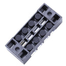 5 Pcs Dual Row 4 Position Covered Screw Terminal Block Strip 600V 15A H2R3