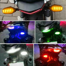4x 30-LED Motorcycle Amber Turn Signal Indicator Lights Blue DRL Red Brake Lamp