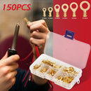 150pcs/set Wire Cable Connector Crimp Ring Terminal Electrical Non-insulated Kit