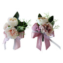 2 Pack Wedding Pageant Party Tea Rose Carnation Corsage Unisex Flower Brooch Pin