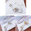 Women Necklace Alloy Bow Pendant Hanging Curb Chain Long Chain Costume Jewe