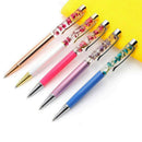 Metal Dried Flower Ballpoint Sign Pen Stationery School Office Writing Kids Tool