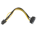 15pin SATA Power to 6pin PCI-e PCI Express Adapter Cable for Video Card A