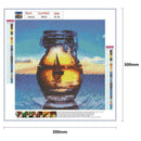 5D DIY Full Drill Diamond Painting Bottle Landscape Cross Stitch (HG103)