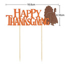 Happy Thanksgiving turkey cake card insert topper decoration party decoratio Hn