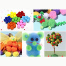 1000 Mixed FLUFFY Felt Pom poms Ball Assorted Colors Craft DIY snow balls   Z