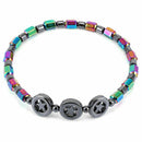 Fashion Colorful Circle Star Black Magnet Stone Anklet Leg Chain Charm Star F2M5