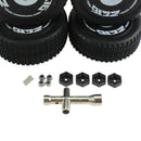 RC Rubber Front Rear Tire w/ Bolt Screw Sleeve for WLtoys 124018 1/12 RC Car