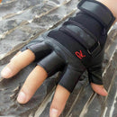 Men's Soft PU Leather Driving Motorcycle Biker Fingerless Gift Gloves F3M0