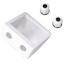 New Abs White Double Cable Entry Gland Mounting Bracket For Rv Solar Panel R7R1
