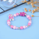 1 Set/3Pcs Cartoon sheep wood beads girls jewelry set kids children bracelME