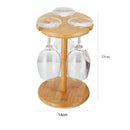 Wine Glass Drying Rack and Bottle Holder,Wooden Wine Storage Glasses Hook S