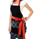 Black Lace Flirty Apron with Pocket, Fun Retro Sexy Kitchen Cooking Pinup A U8H9