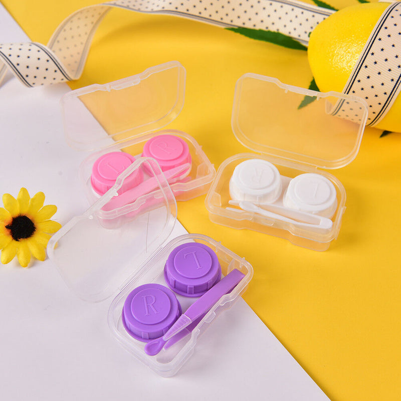Mini Transparent Clear Portable Contact Lens Case Storage Box Holder Contai Cy