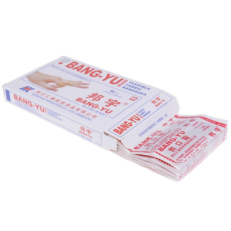 50PCS Strips Band aid PE Waterproof Bandages Adhesive Bandages First Aid KitS Ew