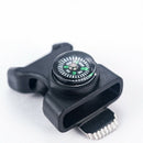 Paracord Buckles EDC Survival Gear Whistle Flint Fire Starter Scraper Compass J8
