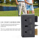 Portable 3 In1Golf Club Cleaning Brush Ball Groove Kit Cleaner Tool Y5E4