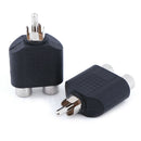 1Pct RCA Y splitter AV audio video plug converter 1 male to 2 female adapter kit