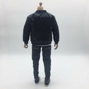 1/6 Simulation Artificial Leather Jacket and Pants T-shirt Suit for 12'' Hot