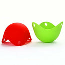 Set of 4 Kitchen Egg Cooking Poacher Egg Cooker For Microwave Stovetop Red