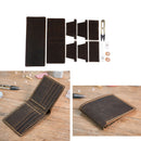 DIY Brown Leather Wallet Purse Complete Kit with Pre Cut Pre Punched Leather