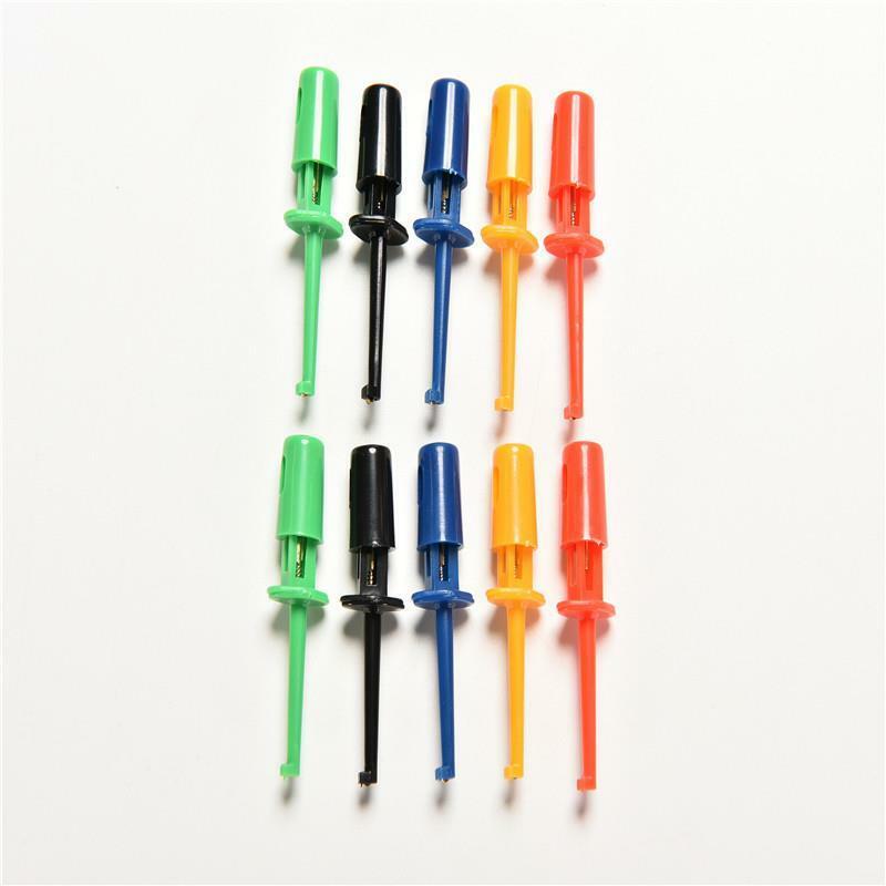 Multi-color 10 Pcs Mini Test Hook Clip Test Probe Testing SMD Grabber  B Ew