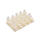 Great Adhesive Backed Nylon Wire Adjustable Cable Clips Clamps Fit White 10mm JR