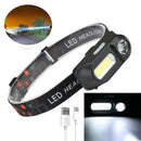 6 Lighting Modes COB LED Head Light USB Rechargeable Headlamp Torch Flashlight