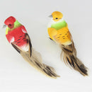 12 Pieces Multicolored Artificial Feathered Foam Birds, DIY Birds Crafts
