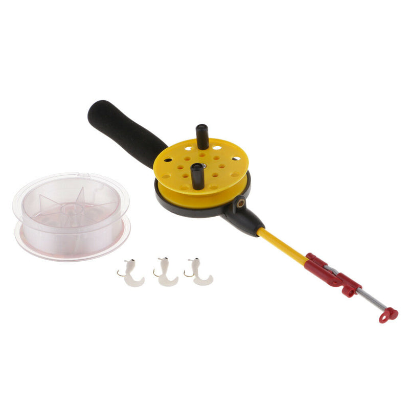 41cm Ice Fishing Rod and Reel Combos Detachable Portable Mini Pole with Reel