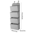 Simple Houseware 4 Pocket Hanging Wall Closet Storage Bag Organizer over Do