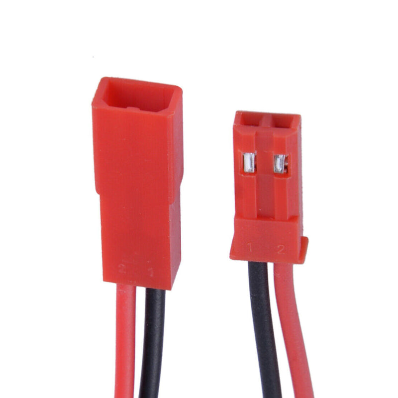 10Pair 30cm 2 Pin Male & Female JST Plug Socket Connector W/ Wire Cable Harness