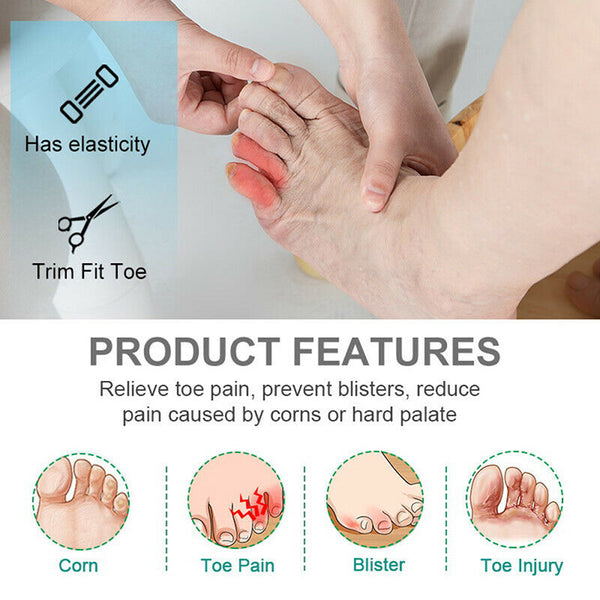 2Pcs Small Gel Toe Tube Separator Bunion Protector Foot Corn Blister Pain Re Gw