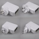 Portable 4 Port Travel Home Wall AC Power Charger Adapter US/EU/UK/AU Plug