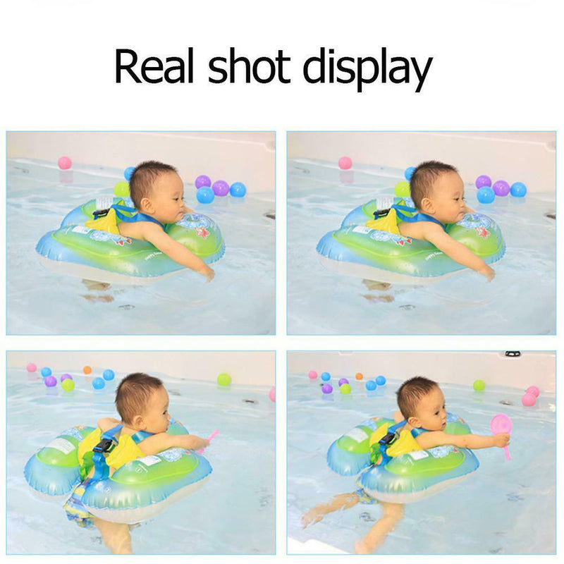 Cartoon Baby Swimming Ring Anti Rollover Portable Pool Float Swim Protector
