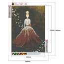 Full Round Drill Diamond Painting Evening Dress Girl 5D DIY Mosaic (A1060)