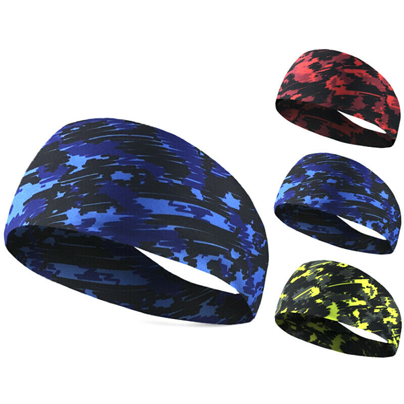 Cycling Gym Stretch Sport Hair Bands Sweat Headband Sweatband Random Camoufl Kw