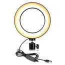 Dimmable 16cm LED Ring Fill Light with Tripod for Makeup Video Live Photo Studio